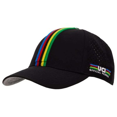 SANTINI Uci World Champion 棒球帽 彩虹條紋 官方正品 正品歐洲代購 [140911097]