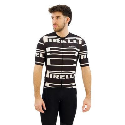 SANTINI Pirelli Short Sleeve 車衣 彈性 透氣 正品歐洲代購 [141499260]