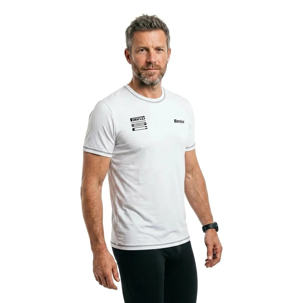 SANTINI Pirelli Wheel Short T 恤 休閒版型 百搭