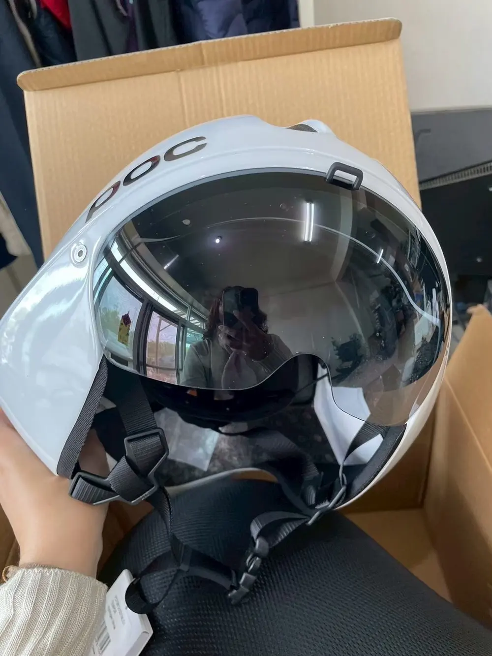 計時空力頭盔到貨實拍:磁吸鏡片
